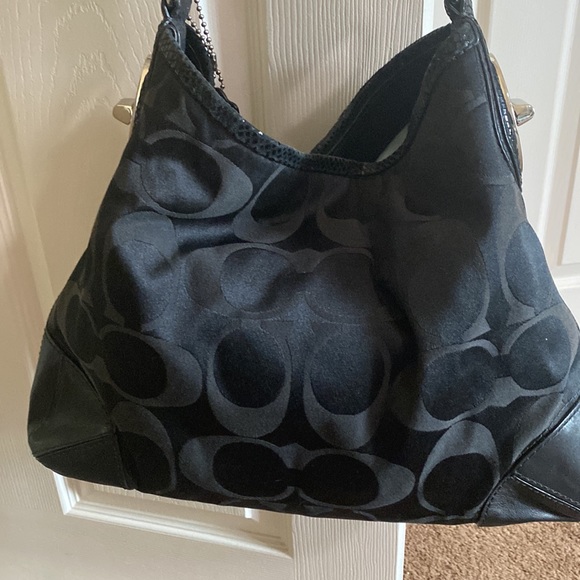 Black Coach tote bag purse. - Picture 3 of 5